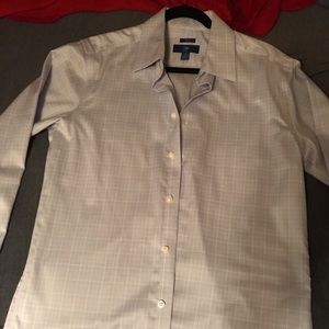 Egara blue and white long sleeve dress shirt